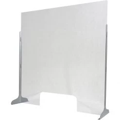 Freestanding Sneeze Guard/Plastic Divider Screen 1000x1000mm Clear | Adexa AC80011