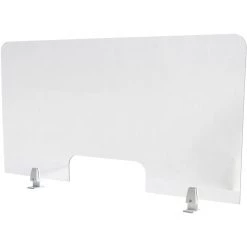 Freestanding Sneeze Guard/Plastic Divider Screen With Feet 1200x600mm Clear | Adexa AC80008