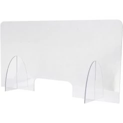 Freestanding Sneeze Guard/Plastic Divider Screen 1200x600mm Clear | Adexa AC80009