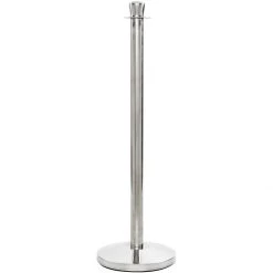 Rope Stanchion With Ball Top 320x1000mm Silver | Adexa BBP02B