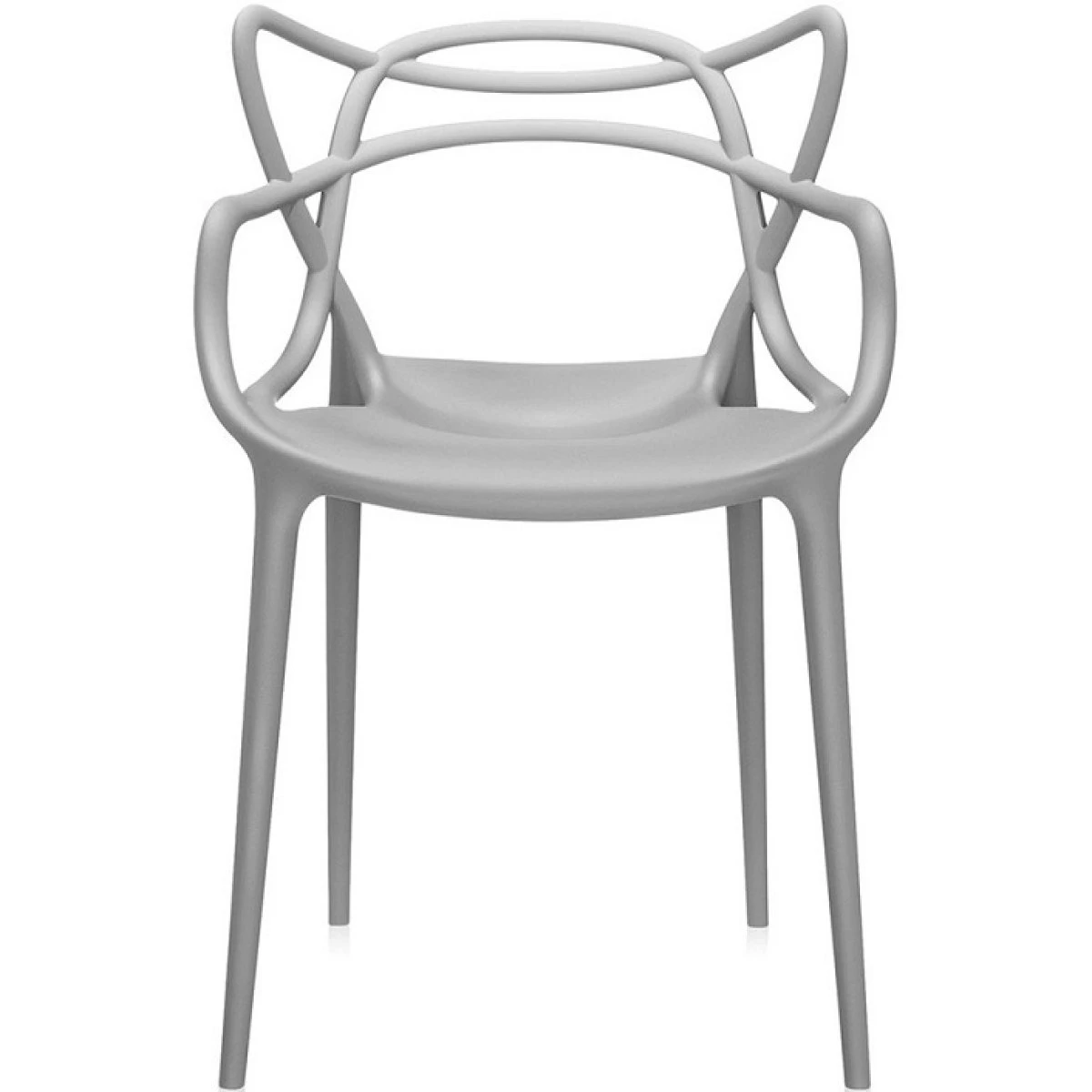 Bistro Dining Arm Chair Plastic Grey Indoors & Outdoors | Adexa WW023GREY 4 Bistro Dining Arm Chair Plastic Grey Indoors & Outdoors | Adexa WW023GREY - Image 2