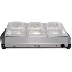 Pan Buffet Server 3x2.5 Litre Stainless Steel | Adexa BSW320
