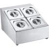 Commercial Condiment Holder Including 4xGN1/6 Pans & Lids | Adexa CHD04B -Cheap Adexa Store CHD04B 1200x1200 1