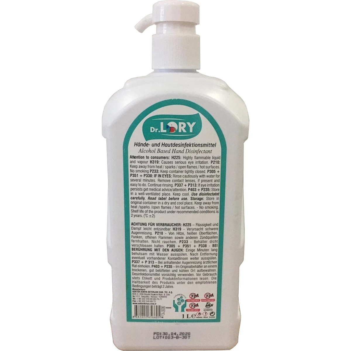 Alcohol Hand Sanitiser 12 X 1 Litres | Adexa DLS1x12 4 Alcohol Hand Sanitiser 12 X 1 Litres | Adexa DLS1x12 - Image 2