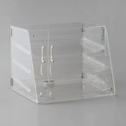 3 Tier Acrylic Bakery Display Case With Rear Doors | Adexa DTBC10903