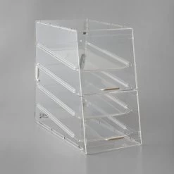4 Tier Acrylic Bakery Display Case With Front And Rear Doors | Adexa DTBC10904