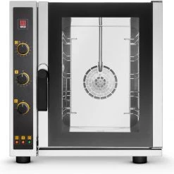 Professional Combi Steamer Electric 5 Trays GN2/3 Electromechanic Controls Direct Steam Right Hinged Door | Tecnoeka EKF523UD