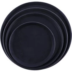 Serving Tray Polypropylene Round 16" Black | Adexa PPTRAY1616