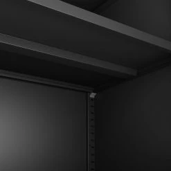 Commercial Steel Black Storage Cupboard With 4 Shelves And Lock 800x400x1800mm | Adexa FCA18BLACK -Cheap Adexa Store FCA18BLACK 4 1200x1200 1