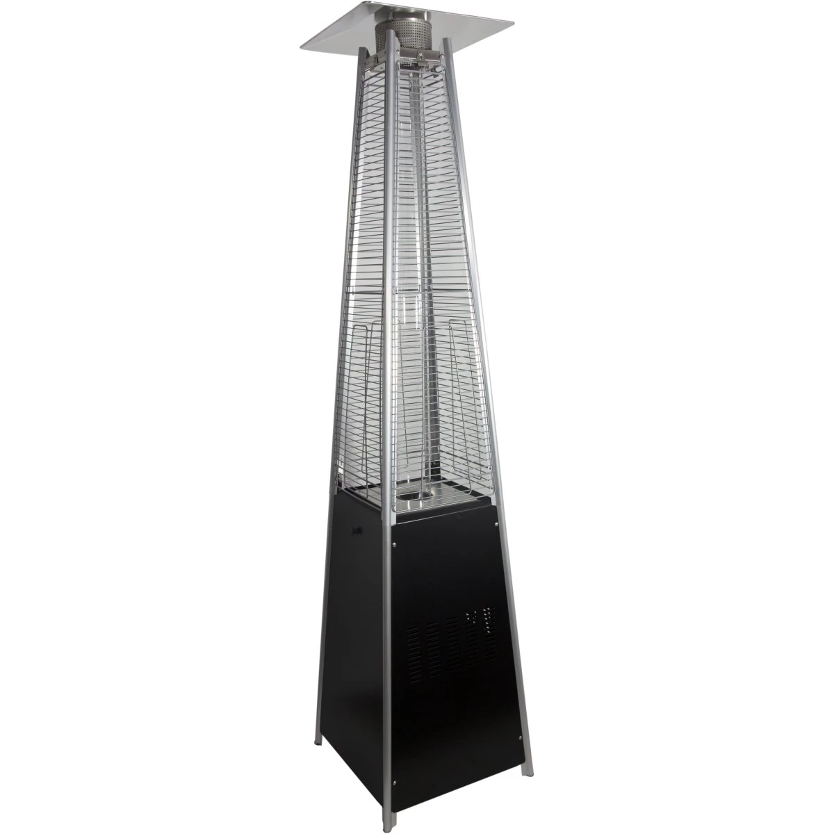 Glass Tube Pyramid Patio Heater Gas Black | Adexa GPT26 3 Glass Tube Pyramid Patio Heater Gas Black | Adexa GPT26