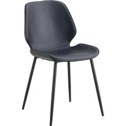 Side Dining Chair PU Leather Seat Black | Adexa GSYH003B
