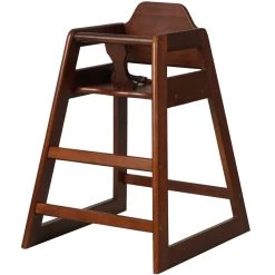 Restaurant Wood High Chair Walnut | Adexa GS6003WALNUT
