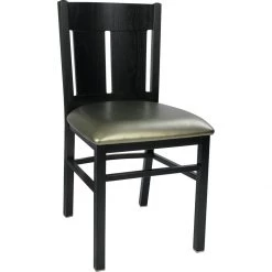 Side Dining Chair Black & Nickel | Adexa GS60561
