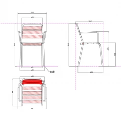 Bistro Arm Chair Steel Indoors Gun Metal | Adexa GS60790ARMGM -Cheap Adexa Store GS60790ARM 1200x1200 2