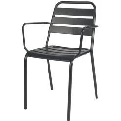 Bistro Arm Chair Steel Indoors Black | Adexa GS60790ARMB