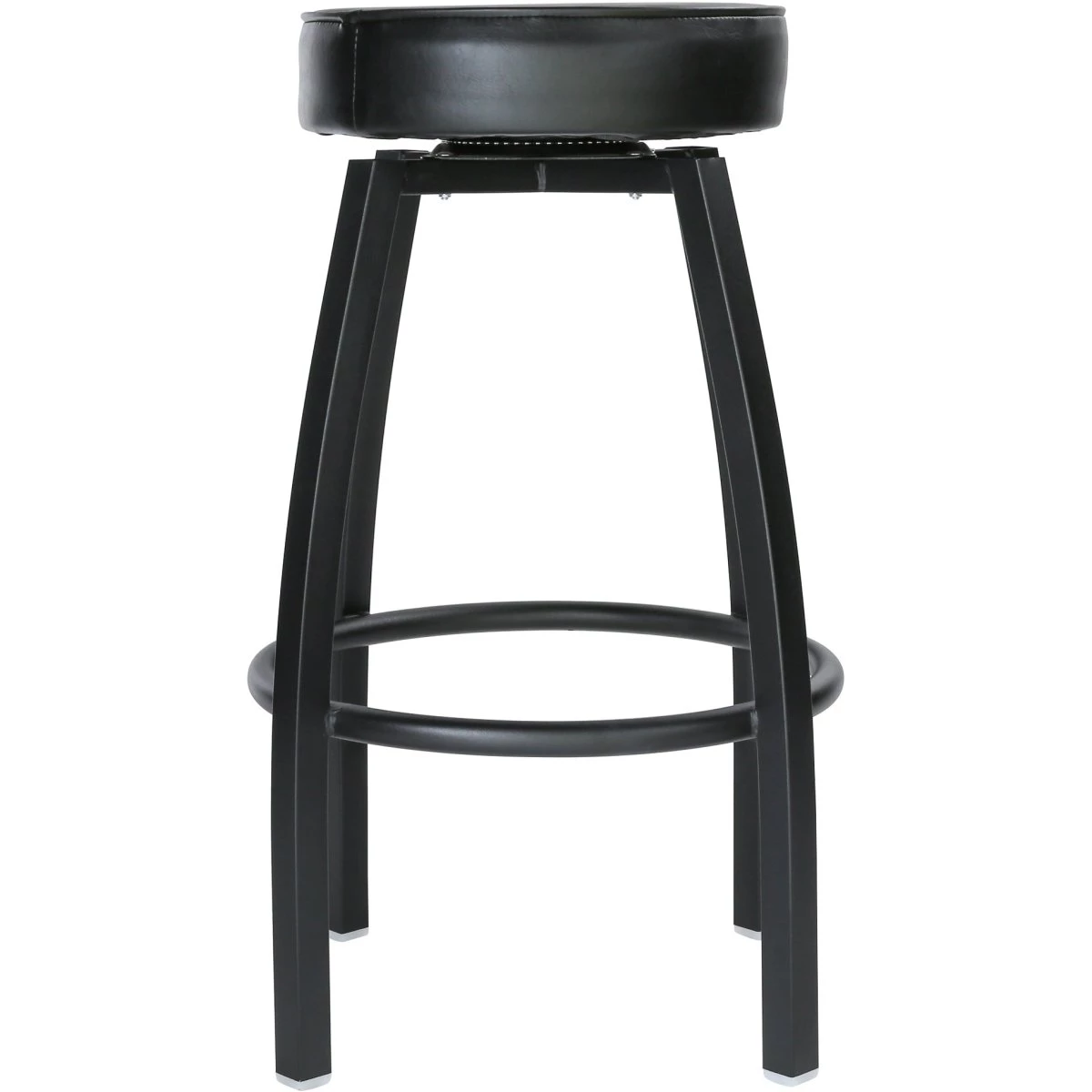 Black Barstool With Upholstered Swivel Seat | Adexa GS6P08 4 Black Barstool With Upholstered Swivel Seat | Adexa GS6P08 - Image 2