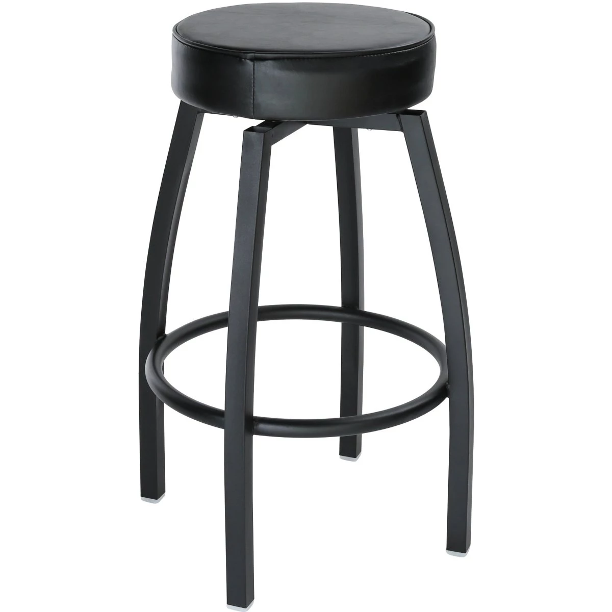 Black Barstool With Upholstered Swivel Seat | Adexa GS6P08 3 Black Barstool With Upholstered Swivel Seat | Adexa GS6P08