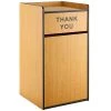 Commercial Rubbish Bin Cabinet & Tray Shelf 'Thank You' Natural | Adexa GSLJ006N