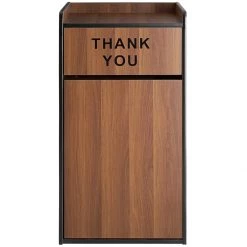 Commercial Rubbish Bin Cabinet & Tray Shelf 'Thank You' Walnut | Adexa GSLJ006W -Cheap Adexa Store GSLJ006W 2 1200x1200 1
