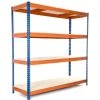 Industrial Shelving Unit Heavy Duty 1500x600x1800mm 4 Shelves 500 Kg/shelf Powder Coated Steel | Adexa H15060 -Cheap Adexa Store H150602 1200x1200 3
