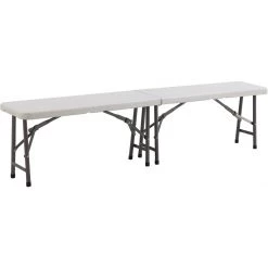 Folding Banquet Bench Table 6ft White 1830x280x440mm | Adexa HQZD183