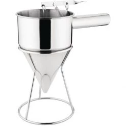 Commercial Piston Funnel Stainless Steel With Handle & Stand 1.5 Litres | Adexa IFA003