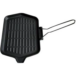Cast Iron Griddle Pan Pre-seasoned With Removable Handle 370x225mm | Adexa KB3723