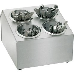 Commercial Cutlery Basket Holder 4 Hole Stainless Steel | Adexa KFB04B