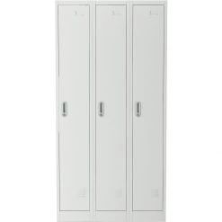 Commercial Grey Three Door Locker With Clothes Hanger, Fixed Shelf And Mirror 900x450x1800mm | Adexa LOCKER3TW 9 Commercial Grey Three Door Locker With Clothes Hanger, Fixed Shelf And Mirror 900x450x1800mm | Adexa LOCKER3TW -Cheap Adexa Store LOCKER3TW 2 1200x1200 1