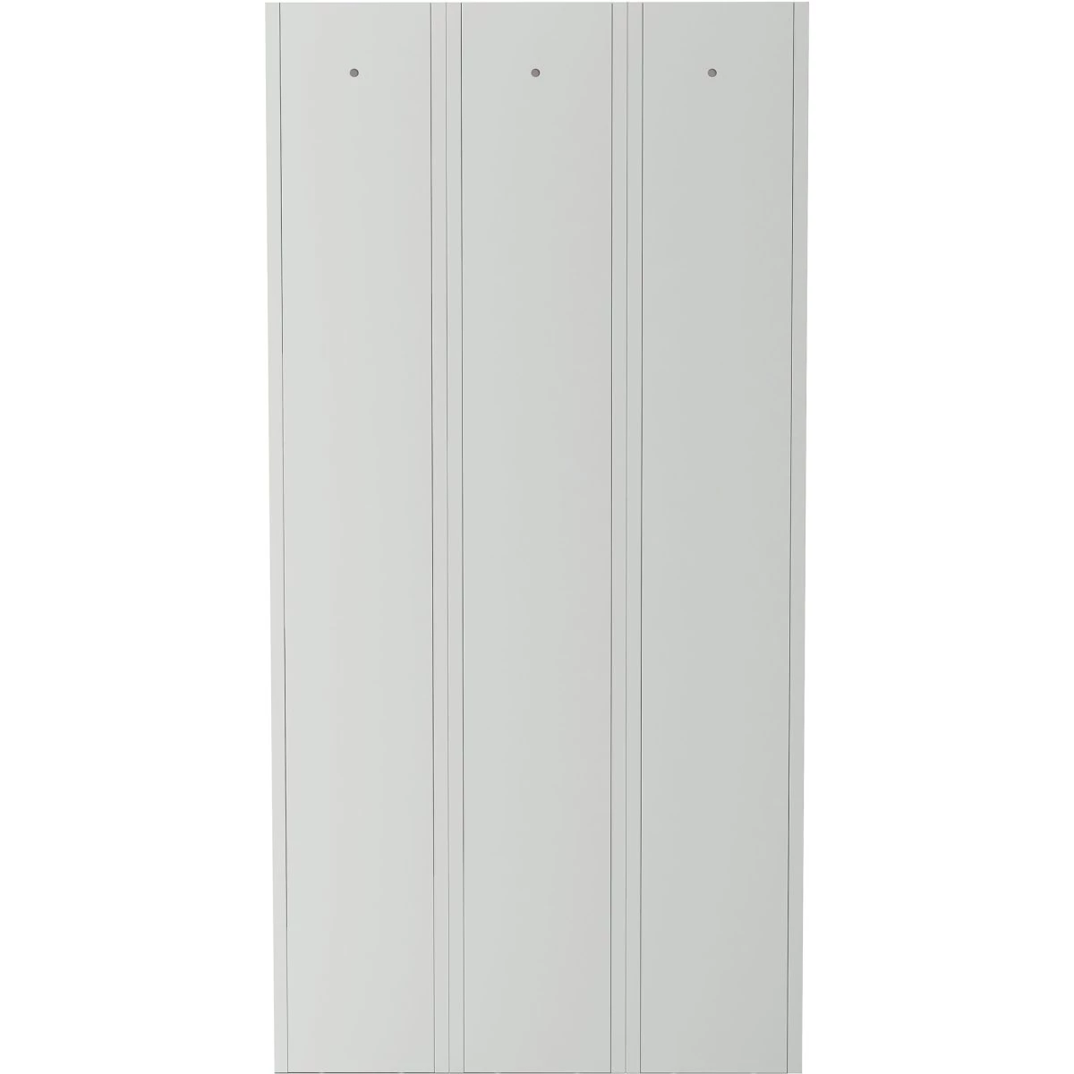 Commercial Grey Three Door Locker With Clothes Hanger, Fixed Shelf And Mirror 900x450x1800mm | Adexa LOCKER3TW 6 Commercial Grey Three Door Locker With Clothes Hanger, Fixed Shelf And Mirror 900x450x1800mm | Adexa LOCKER3TW - Image 4