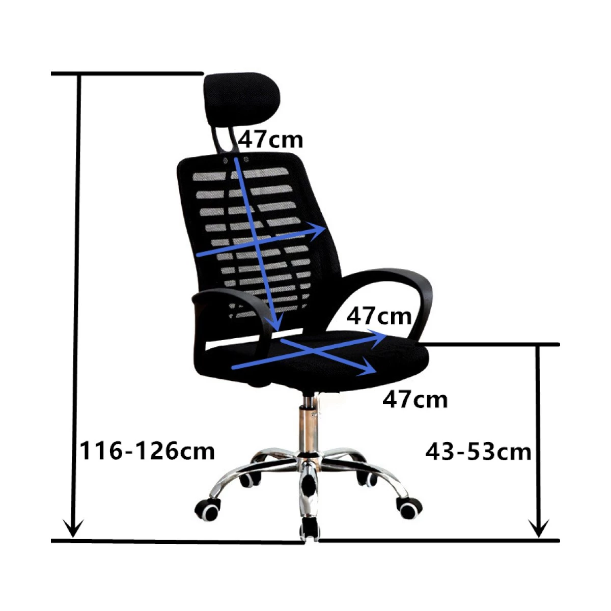 Mesh Office Chair Black | Adexa OC012 4 Mesh Office Chair Black | Adexa OC012 - Image 2