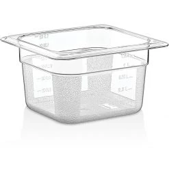 Polycarbonate Gastronorm Pan GN1/6 Depth 100mm Clear | Adexa P8164
