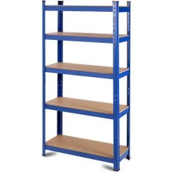Industrial Shelving Unit Medium Duty 900x400x1800mm 5 Shelves 175 Kg/shelf Powder Coated Steel | Adexa P9040