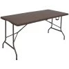 Folding Rattan Design Picnic Table 5ft Brown Plastic | Adexa HQR152 -Cheap Adexa Store R152 4 1200x1200 1