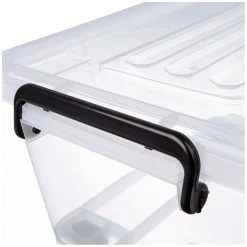 Pack Of 8 Plastic Storage Box With Wheels & Lid & Clips 70 Litre 630x433x355mm Polypropylene | Adexa S1070 -Cheap Adexa Store S1010 3 1200x1200 2