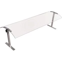 Acrylic Stand Alone Sneeze Guard With Stainless Steel Frame 1524x417x527mm | Adexa SASG1660