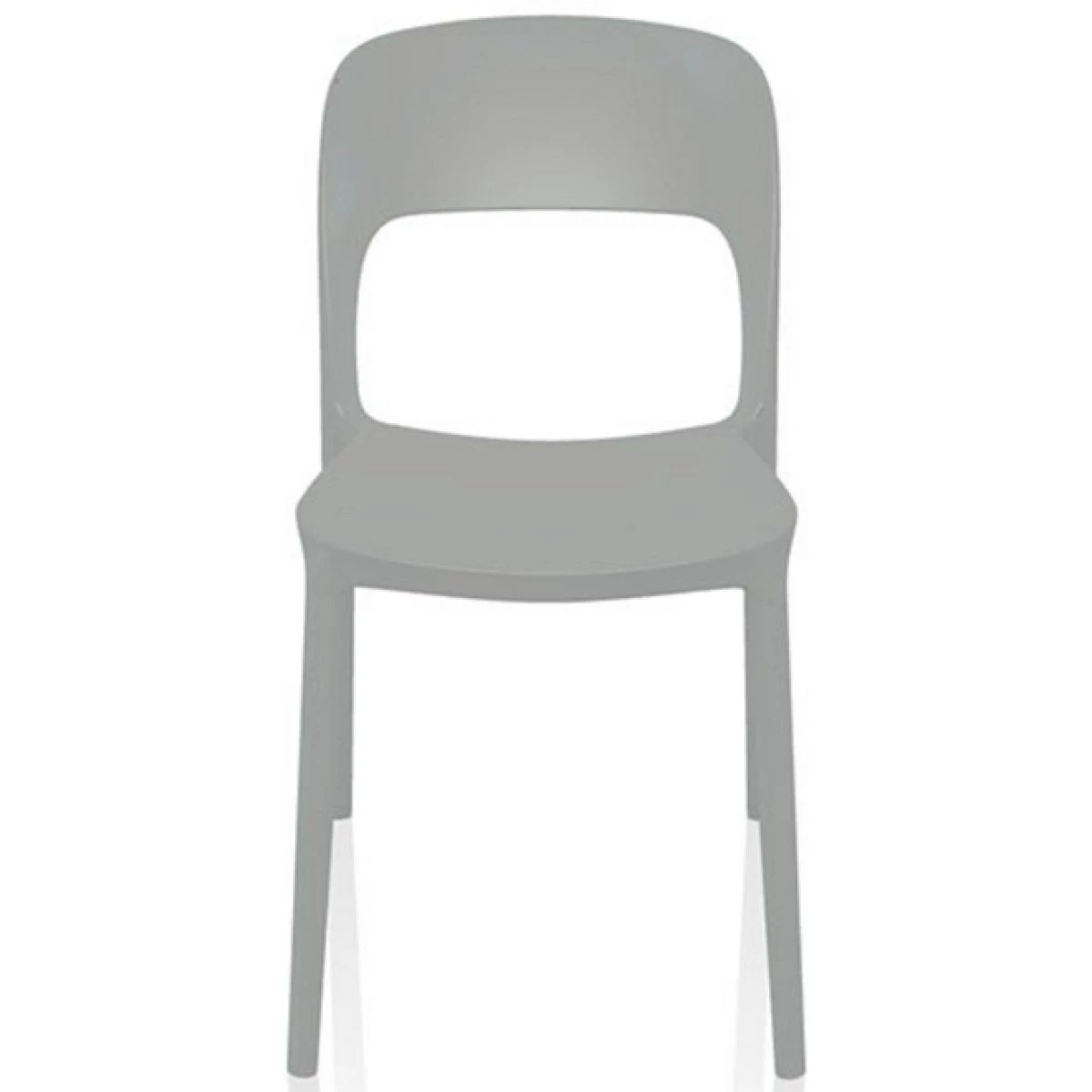 Bistro Dining Chair Plastic Grey Indoors & Outdoors | Adexa WW053GREY 4 Bistro Dining Chair Plastic Grey Indoors & Outdoors | Adexa WW053GREY - Image 2