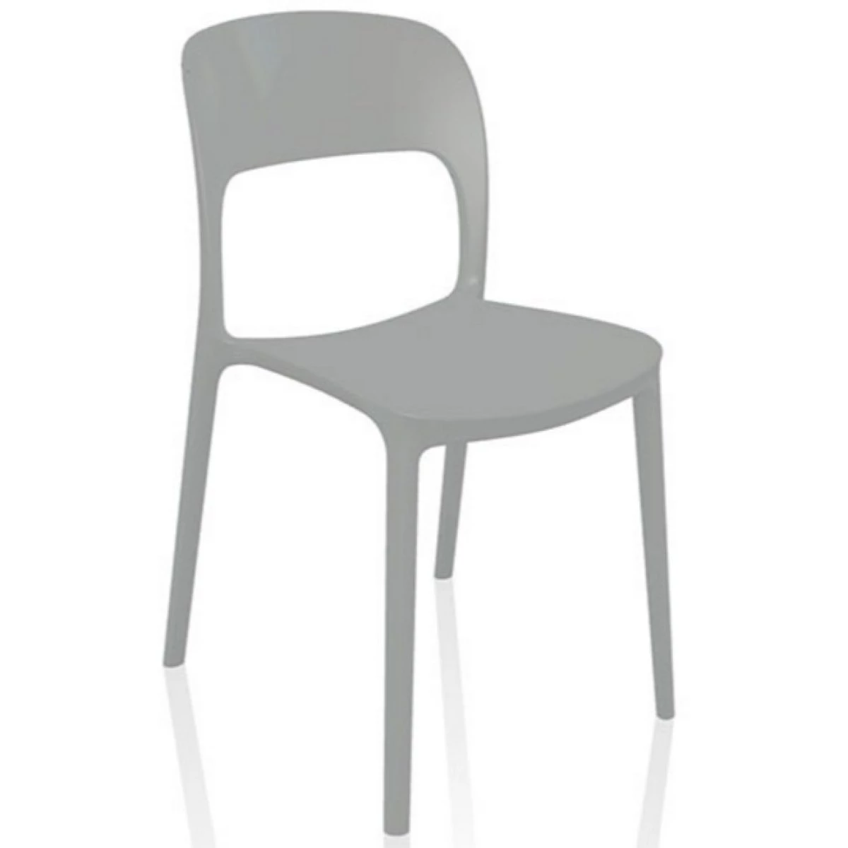 Bistro Dining Chair Plastic Grey Indoors & Outdoors | Adexa WW053GREY 3 Bistro Dining Chair Plastic Grey Indoors & Outdoors | Adexa WW053GREY