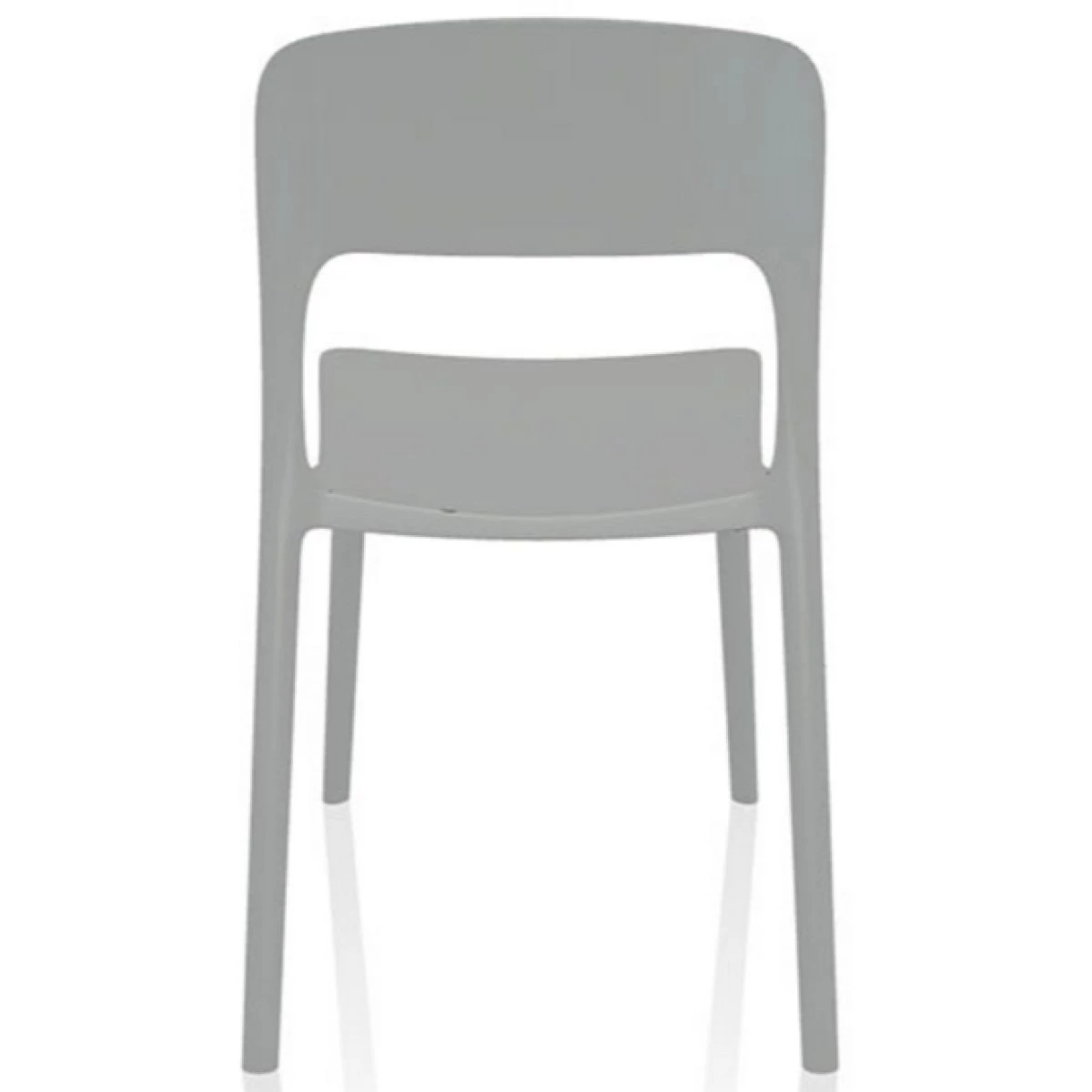Bistro Dining Chair Plastic Grey Indoors & Outdoors | Adexa WW053GREY 6 Bistro Dining Chair Plastic Grey Indoors & Outdoors | Adexa WW053GREY - Image 4