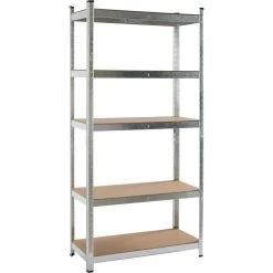 Commercial Galvanized Heavy Duty Shelving Unit 5 Shelves 875kg Loading Capacity 900x400x1800mm | Adexa SG175C