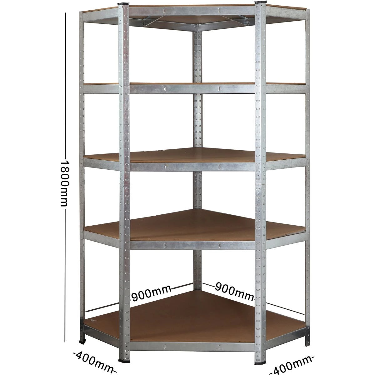 Commercial Galvanised Pentagonal Heavy Duty Shelving Unit 5 Shelves 875kg Loading Capacity 900x900x400x400x1800mm | Adexa SG9040C 4 Commercial Galvanised Pentagonal Heavy Duty Shelving Unit 5 Shelves 875kg Loading Capacity 900x900x400x400x1800mm | Adexa SG9040C - Image 2