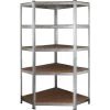 Commercial Galvanised Pentagonal Heavy Duty Shelving Unit 5 Shelves 875kg Loading Capacity 900x900x400x400x1800mm | Adexa SG9040C -Cheap Adexa Store SG9040C 1200x1200 1