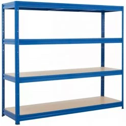 Commercial Blue Heavy Duty Shelving Unit 4 Shelves 1200kg Loading Capacity 1600x600x1800mm | Adexa SP600C