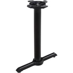 Black Table Base End Column 22x5'' Standard Height Sandtex Coating | Adexa T0522TH