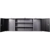 Professional Grey And Black Wall Mounted Double Door Tool Cabinet With Open Shelf/Rack And Key 1600x200x600mm | Adexa TC003A -Cheap Adexa Store TC003A 1200x1200 1