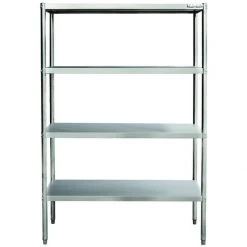 Professional Heavy Duty Shelving Unit Stainless Steel Width 1200mm Depth 500mm 4 Shelves | Adexa THSS1250L