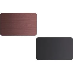 Laminated Rectangular Table Top Reversible Mahagony & Black 48x30'' | Adexa TT3048MB