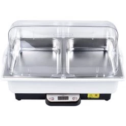 Roll Top Chafer Electric Heating 2xGN1/1 Stainless Steel Plastic Cover 9 Litres | Adexa VICEBS21 -Cheap Adexa Store VICEBS21 2 1200x1200 1