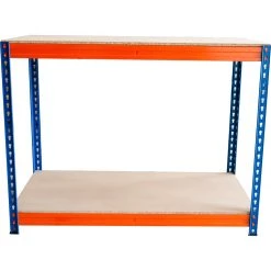Industrial Strength Garage Work Bench Heavy Duty 1200x600x900mm 2 Shelves 500 Kg/shelf Powder Coated Steel | Adexa WBH12060