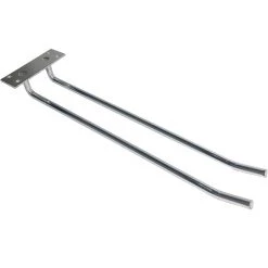 Wine Glass Rack Silver Ceiling Mounted Length 400mm 4 Wine Glasses | Adexa WGB18500400S